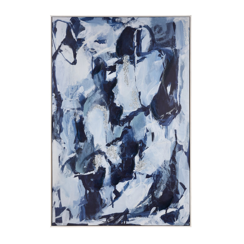 «Blue Flush», art mural encadré abstrait