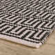 Bradshaw Zipper Black/Ivory Handwoven Cotton Rug