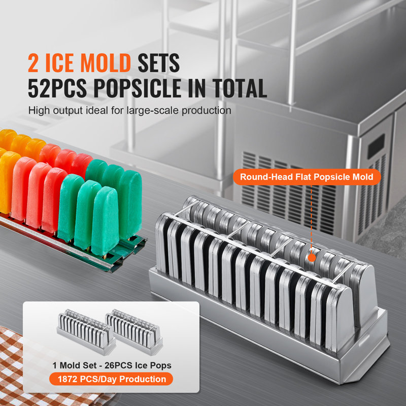 Commercial Grade Stainless Steel Ice Popsicle Machine with Hand Crank