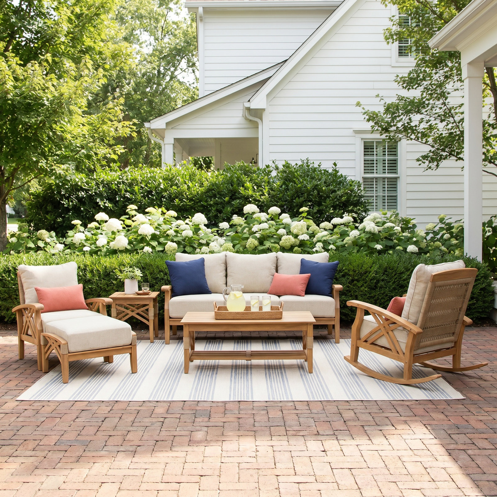 Cotesfield 5-Person Patio Seating Group, Tan