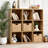 Set Of 3 Water Hyacinth Storage Baskets Large, 12X12x10 Inch Folding Woven Wicker Cube Baskets For Shelves, Kitchen Pantry Organization And Storage, Natural Rattan Bins