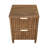 Aerica 2-Drawer Reclaimed Pine Nightstand, Brown