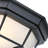 2 Pack 11.42 in 1-Light Retro Textured Black Ceiling Mount Light Fixture with Frosted Glass for Hallway,E26-1336889189-1336889187