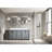 Dark Grey Double Bath Vanity 72 In. W X 22 In. D, With White Quartz Top-855766878