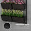 Pot de fleurs mural à 3 niveaux avec 6 pots pour une utilisation intérieure et extérieure, support à plantes suspendu, pot à fleurs mural-1335078136