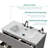 Integrated White Ceramic Basin, Drain Assembly NOT Included