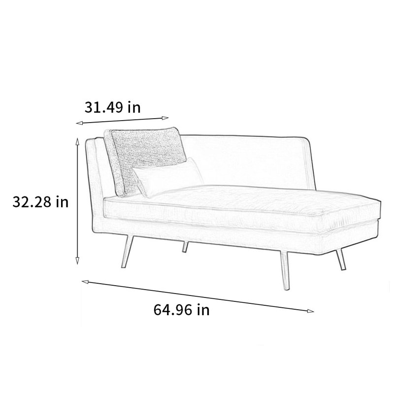 Chaise en bouleau élégante et confortable, Jaune, Orienté à gauche (vu de face)