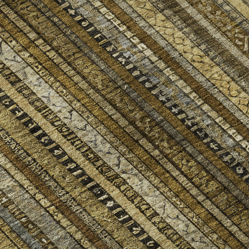 Premium Machine Washable Baford AMF1654 Stripes Rug, Rectangle 10' x 14'