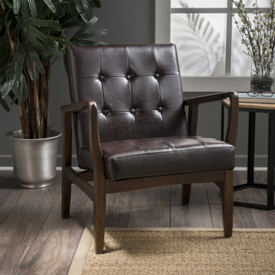 Amanni Faux Leather Club Chair