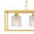 3 - Light Kitchen Island Rectangle Chandelier-344545485