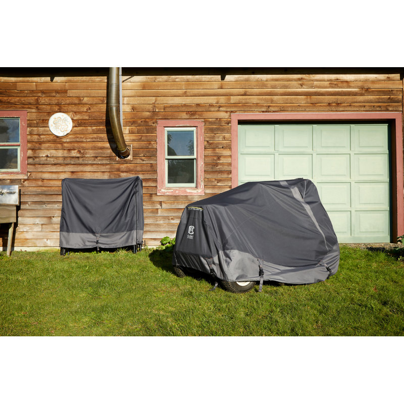 StormPro Medium Black and Gray Waterproof Log Rack Cover
