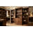 Retro Three-Piece Glass Display Bookcase Set With LED Ceiling Light, Versatile For Multiple Spaces And Can Be Freely Combined And Arranged.