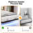 Floating Bed Frame With Charging Station, LED Bed Frame With Storage Headboard-445040598