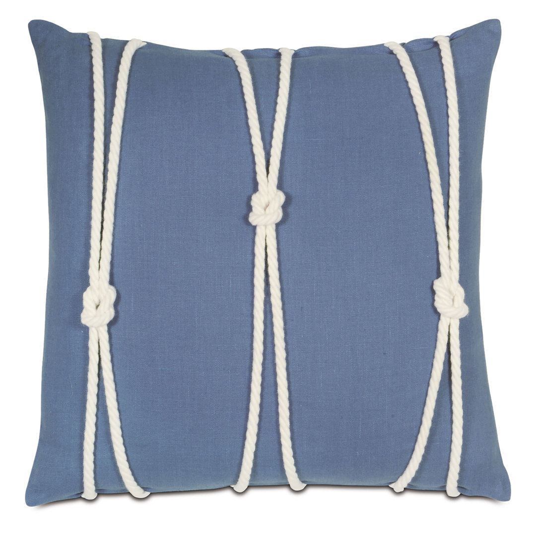 Maritime Breeze Sapphire Knot Throw Pillow Cover & Insert Eastern Accents