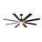 Synia 72" Black Modern Ceiling Fan with LED Light and Remote, 6 Speed Reversible Ceiling Fan-1289029464