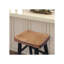 Ensemble de 2 tabourets traditionnels en bois massif, siège contour chêne / noir H 29 po-779500685-779500683
