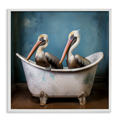 «Pelican Bath Time», estampe numérique par Lazar Studio