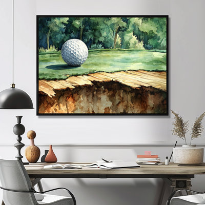 «Chassing the pin», art mural de golf