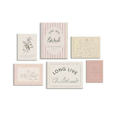 6 Piece Wrapped Canvas Wall Art