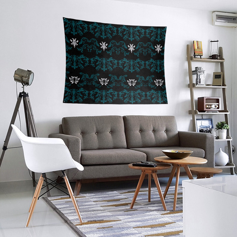 Tapisserie baroque microfibre Philadelphia Football, H 27,5 po x l 37,5 po, Noir / Vert / Blanc