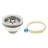 Kitchen Sink Basket Strainer Drain Assembly 3-1/2" to 4" with Putty Stainless Steel Pressure Cup