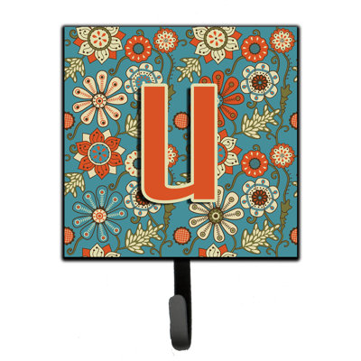 Porte-laisse rétro et crochet mural fleurs