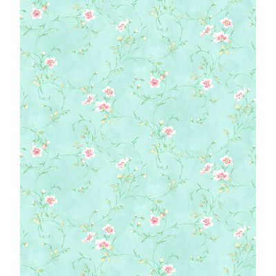 Papier peint floral et botanique 3d en relief 33 pi x 20,5 po scroll Glenmont