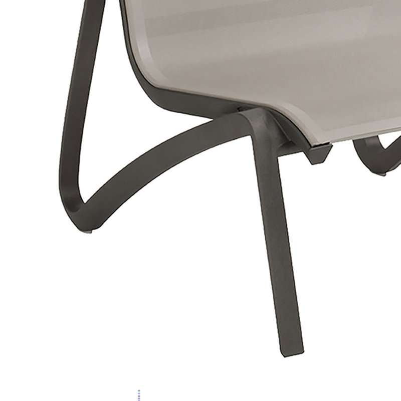 Grosfillex Sunset Patio Lounge Chair, Solid Gray/Volcanic Black
