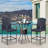Rattan Wicker Bar Set for 3 PCS with Ice Buckets, Patio Furniture with 1 Bar Table and 2 Bar Stools for Poolside, Backyard, Porches