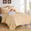 Ensemble de couvre-lit doré à carreaux Granny Squares de Greenland Home Fashions, 3 pièces-124590734