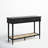 Ayleena Maxwelton Solid Wood Console Table with 2 Drawers and Woven Cane Storage Shelf-1859782371