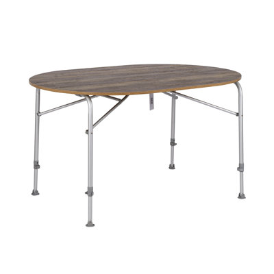 Wangara Oval Metal Folding Outdoor Camping Table , 90cm cm W 130cm cm D