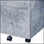 Classeur en faux béton et argent avec 3 tiroirs, structure en bois durable et roulettes pour faciliter le déplacement et le rangement