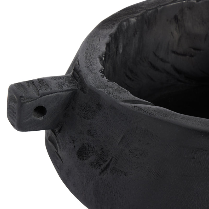 Shaw Wood Decorative Bowl, Black
