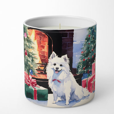 Bougie de Noël parfumée avec support en céramique