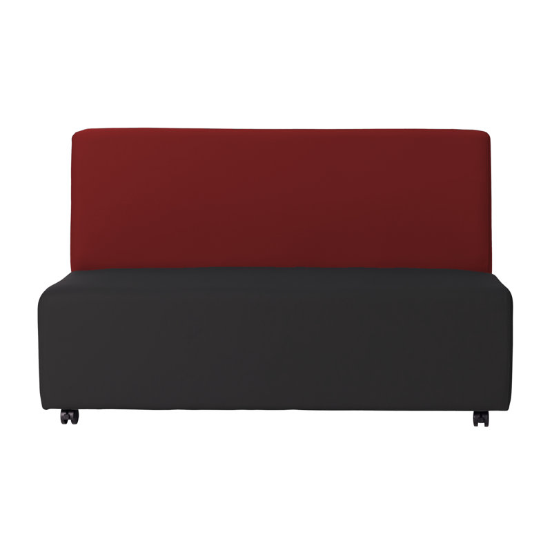 Canapé mobile sans accoudoirs Pro Series, Noir / rouge