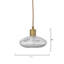 Luminaire suspendu en verre soufflé à 1 lumière Reservoir
