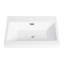 Lavabo en résine de 61 cm pour salle de bain, fini blanc lustré, garantissant une grande durabilité. Lavabo de salle de bain blanc, avec revêtement intérieur et caractéristiques de longue durée.