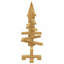  Wooden Christmas Tree with Stand Brown Solid pine wood-1230408607