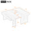 Table basse moderne et moderne, fonction d'épissage, surface de vie, capacité de 25 lb, table rapide à installer dans un style minimaliste, design, pièce, assemblage simple