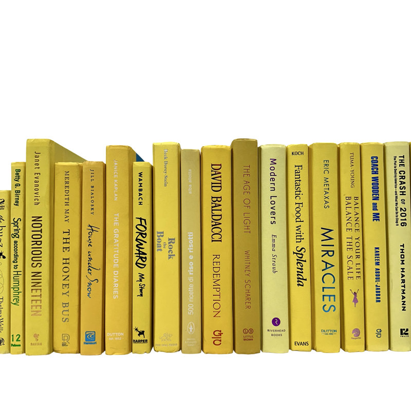 Livres jaunes modernes par couleur et pied