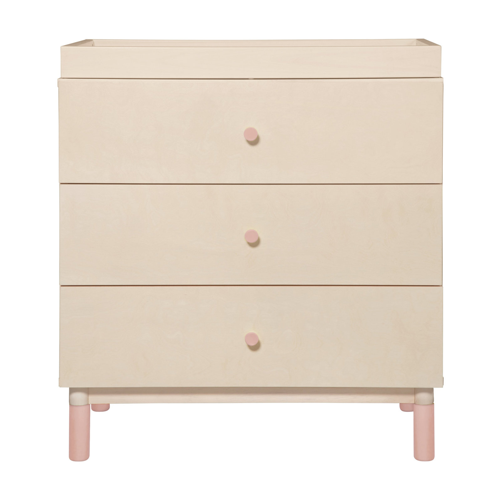 Gelato Wood Mushroom Cabinet Knob, Petal Pink