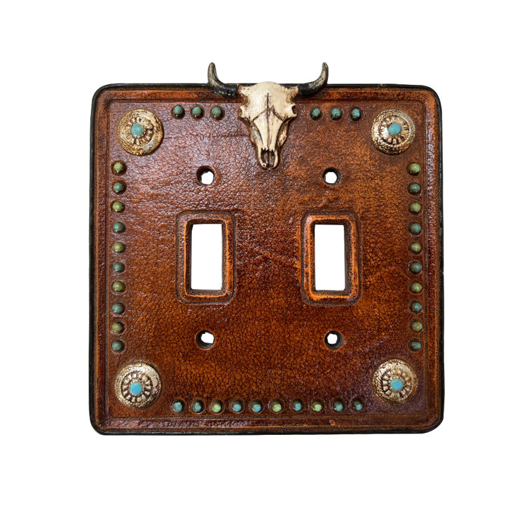 Double Gang Toggle OVERSIZE Wall Plate - Go Fishing
