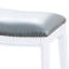Tabouret de bar de 30 po, cuir blanc et noir, fabrication en bois franc massif, rehausse le style du tabouret de cuisine en finition, revêtement de siège en cuir, pour-513308137-513308055