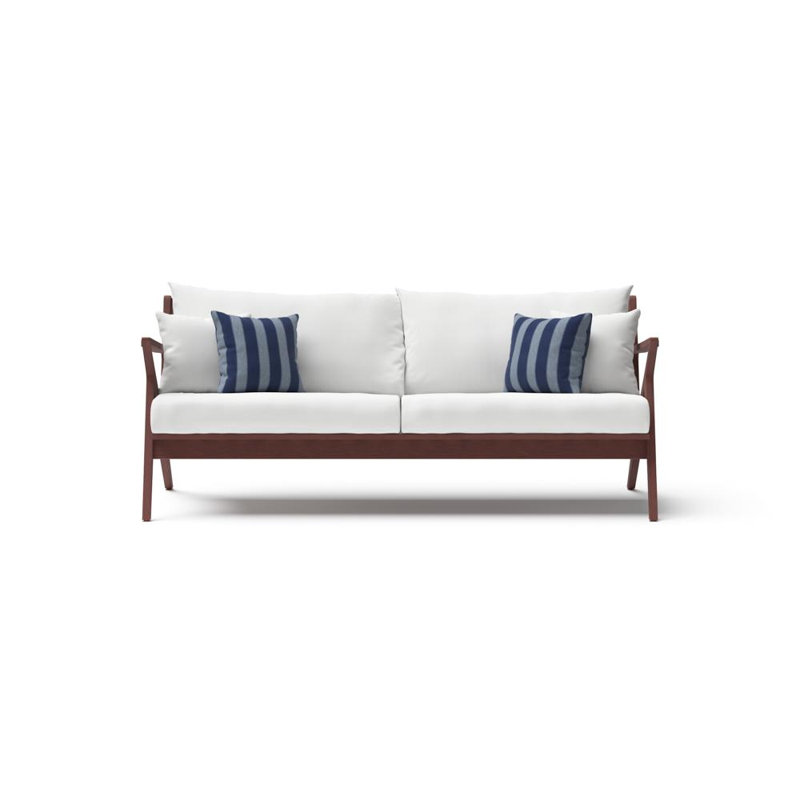 Minhaj Sunbrella Outdoor Sofa - Blue, Centered Ink Stripe Sunbrella®