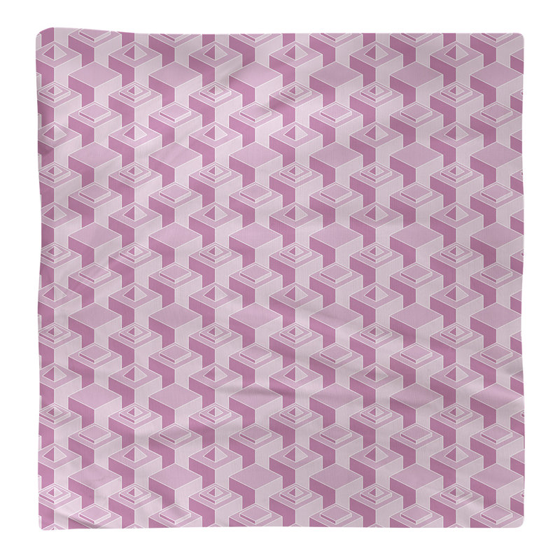 Serviette de table en coton à motif de gratte-ciels à deux couleurs, H 0,1 po x l 10 po x P 10 po, Rose foncé