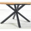 Table extensible avec plateau et pieds en métal pour les zones de travail de salle à manger, 120 / 160X120x75cm, finition chêne teinté, pieds de bureau faciles à assembler, Aura naturelle, installation rapide
