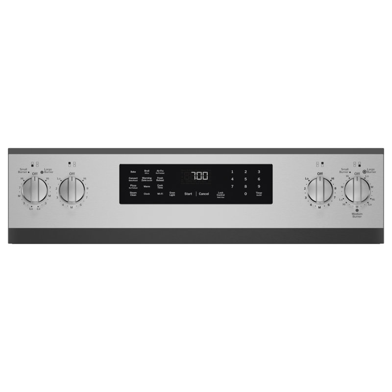 GE Profile ENERGY STAR® 30” Smart Free-Standing Electric Convection Range with No Preheat Air Fry and EasyWas Oven Tray