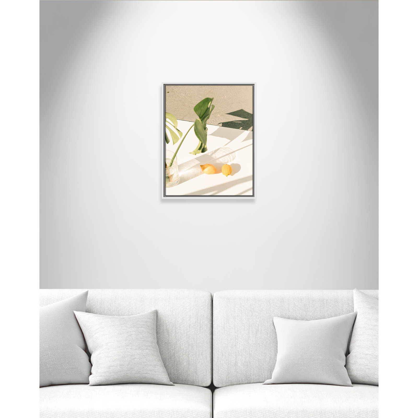 Citrus and Palms Print, 21.5'' H x 17.5'' W x 2'' D, White Framed