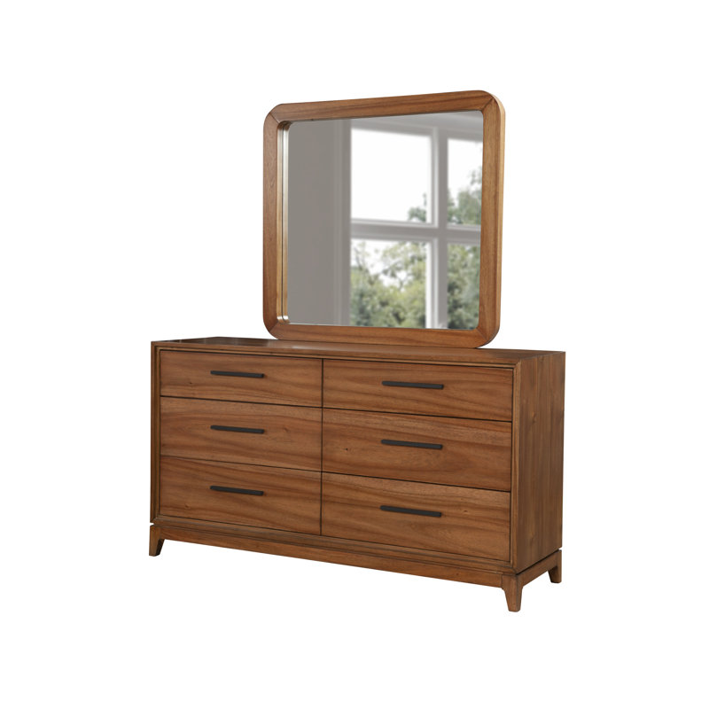 Wrightia Rectangle Mirror, Honey Maple